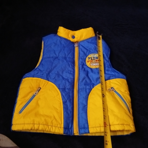 Rare Vintage 1997 Dasol The Flintstones Racing Our Team Baby Vest - Picture 4 of 5